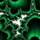 A green and white fractal.