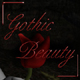 A gothic fairy tenderly holding and admiring a rose entitled Gothic Beauty created in Poser, postwork in Photoshop.